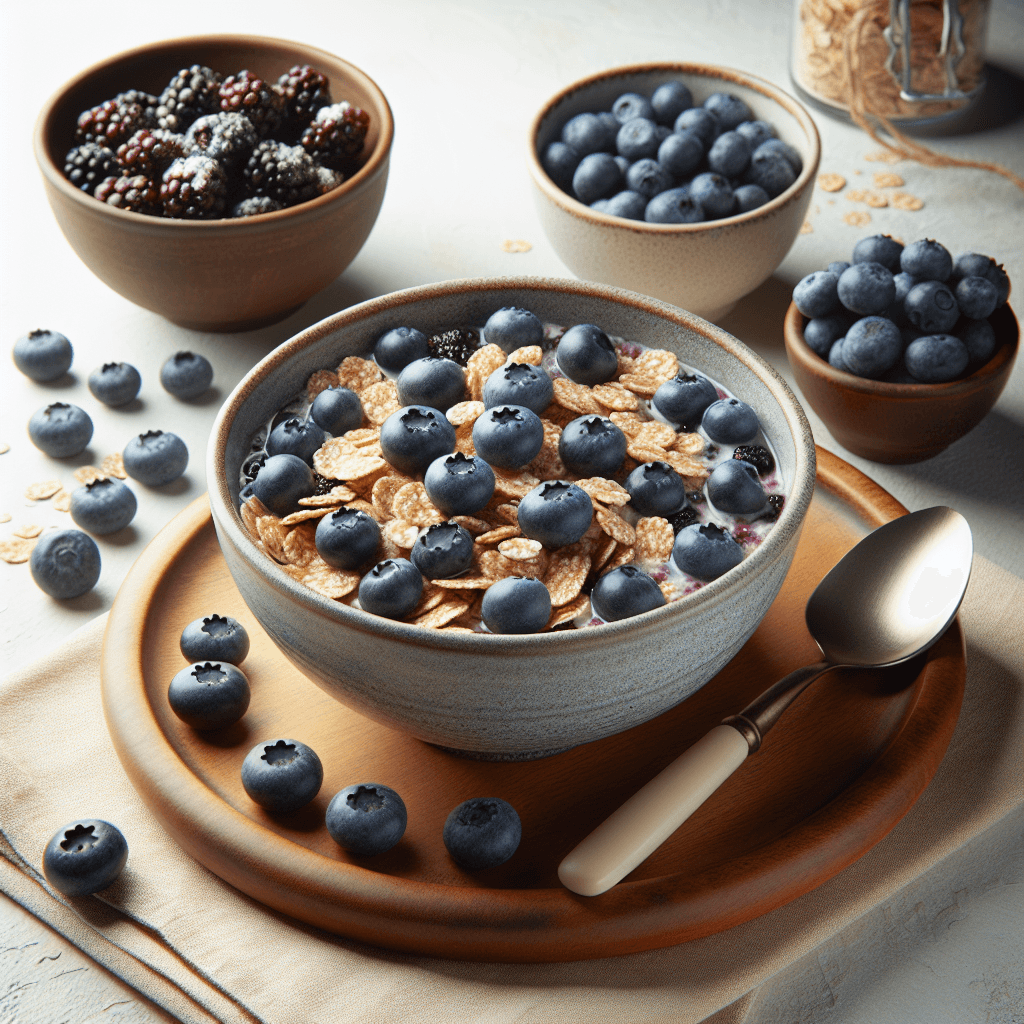 Histaminarmes Blaubeer dinkelflakes fruehstueck